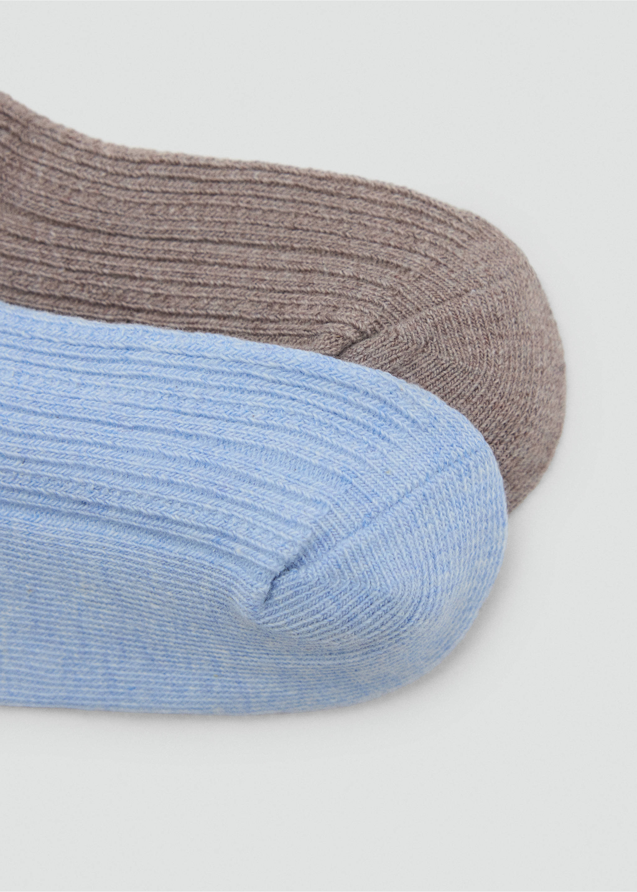 2 pack ribbed socks - Details of the article 8, Sky Blue. Ref: 37094785-00.
