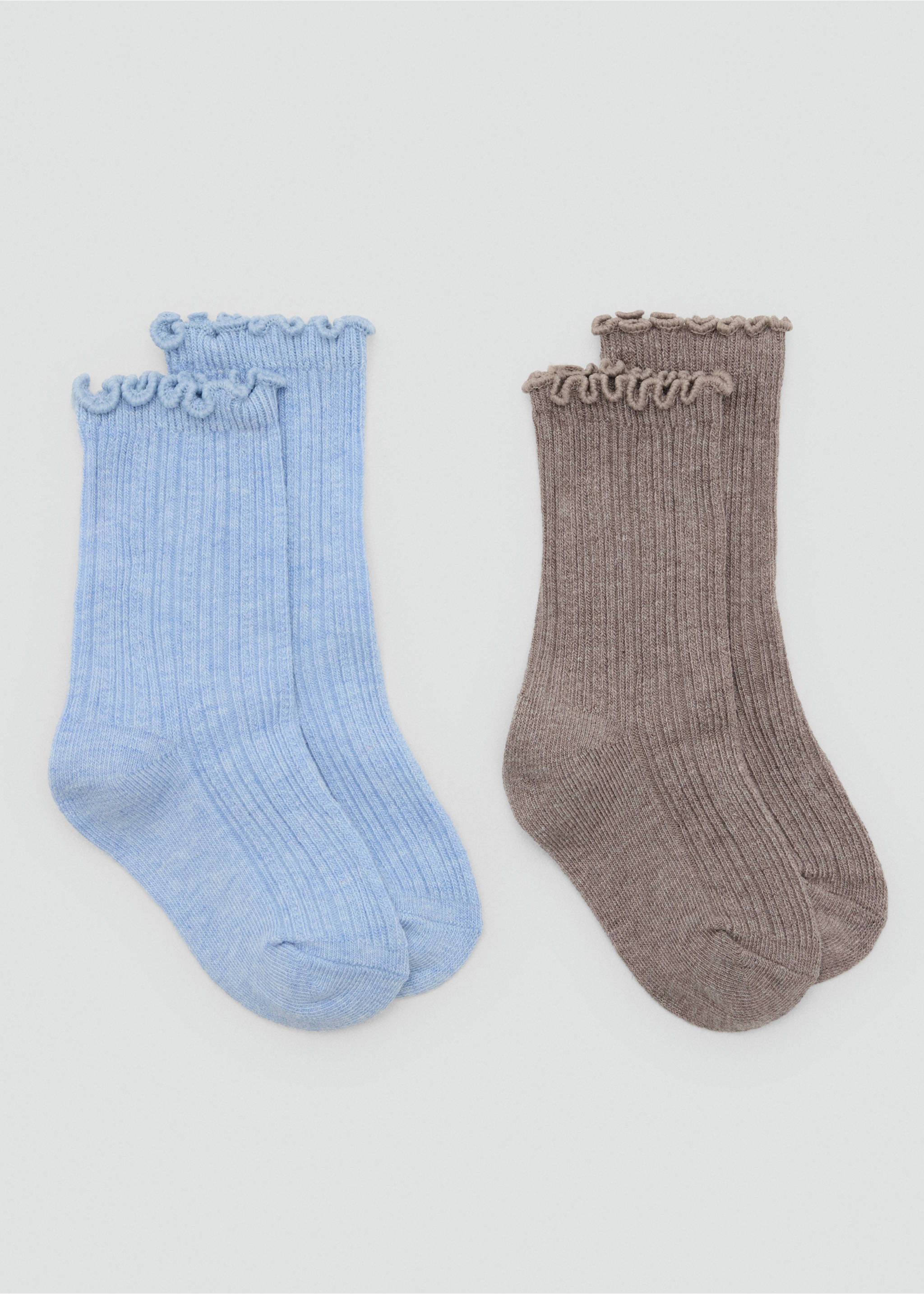2 pack ribbed socks - Article without model, Sky Blue. Ref: 37094785-00.