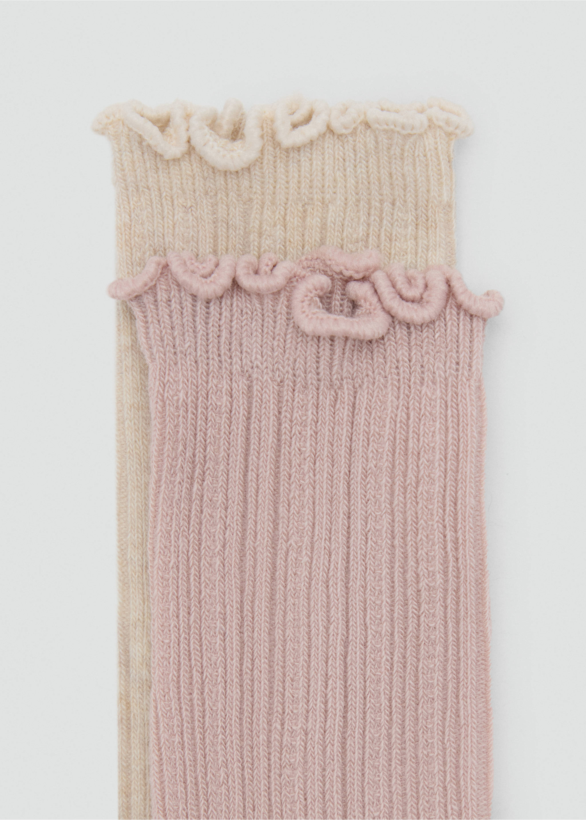 2 pack ribbed socks - Reverse of the article, Pale Pink. Ref: 37094785-00.