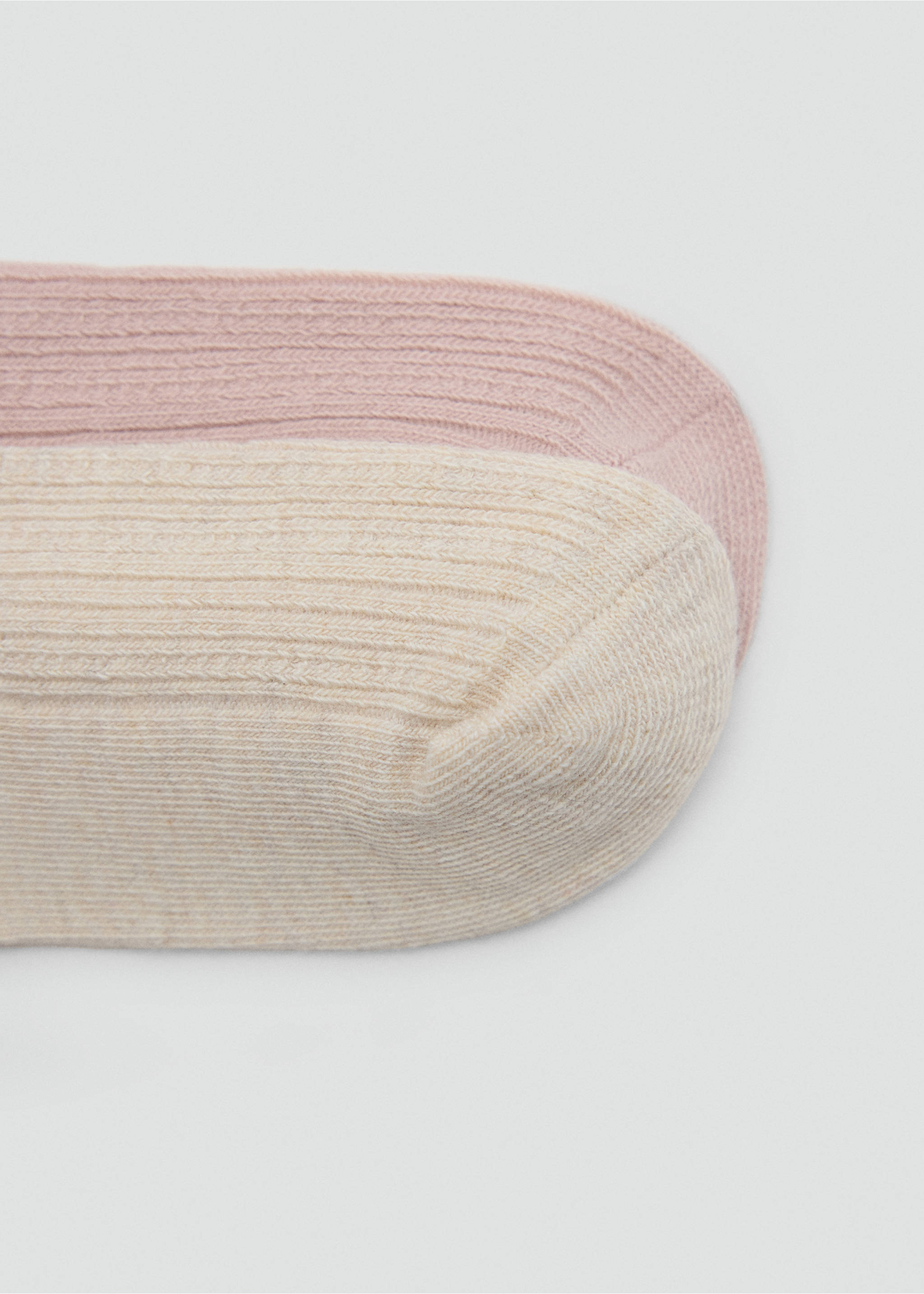 2 pack ribbed socks - Details of the article 8, Pale Pink. Ref: 37094785-00.