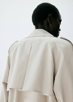 Long double-breasted trench coat — Light/Pastel Grey 5