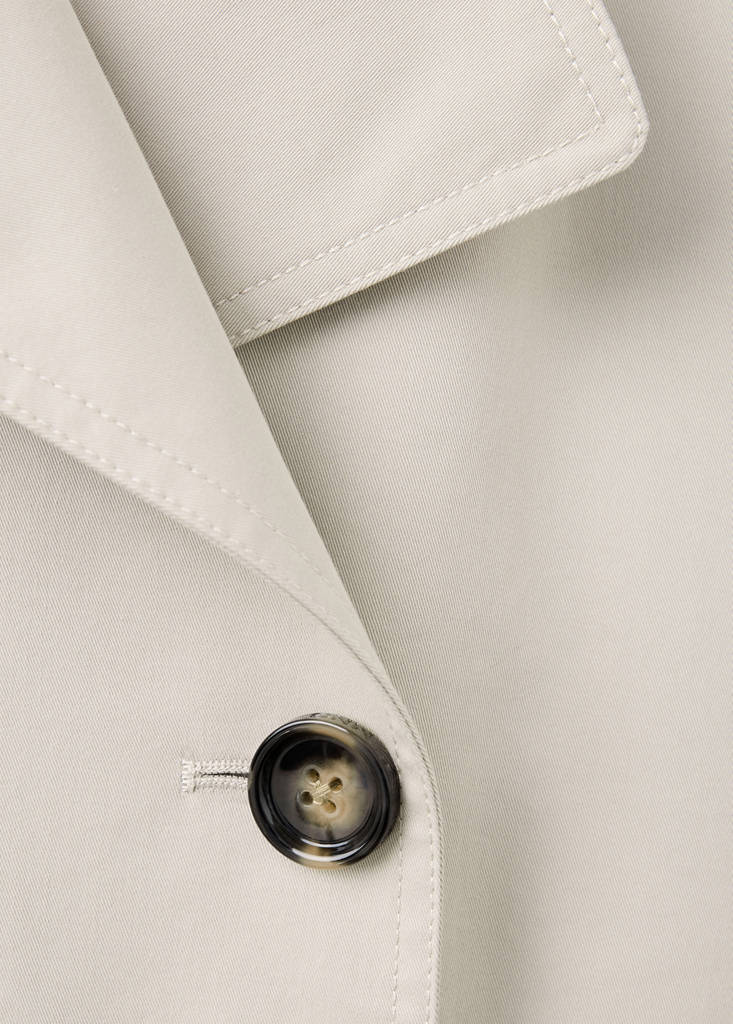 Long double-breasted trench coat — Light/Pastel Grey