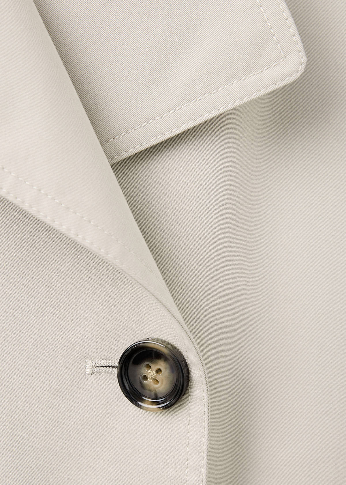 Long double-breasted trench coat — Light/Pastel Grey