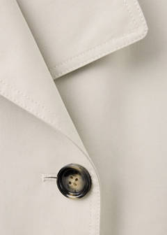 Long double-breasted trench coat — Light/Pastel Grey 7