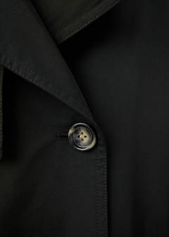 Long double-breasted trench coat — Black 7