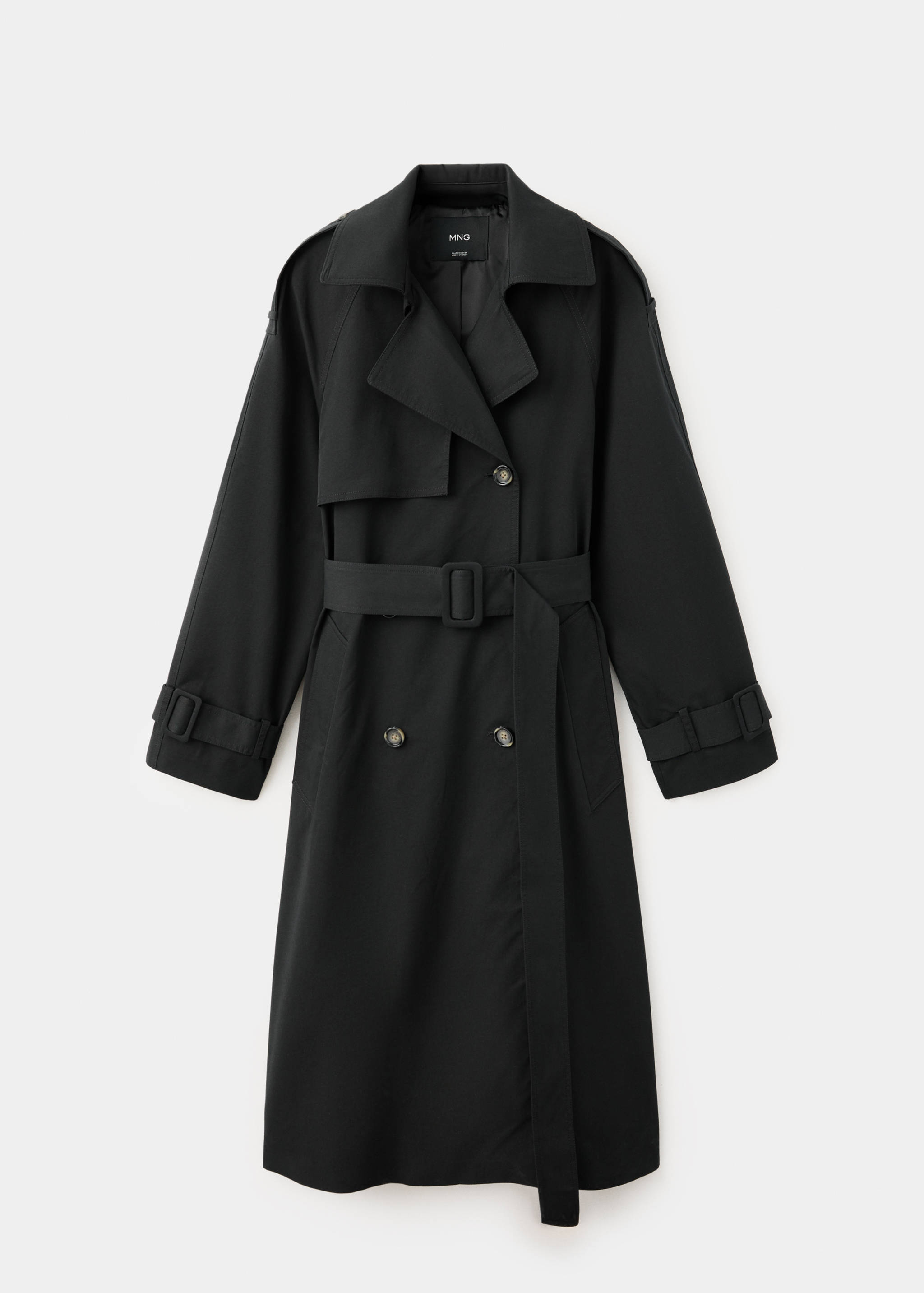 Long double-breasted trench coat - Article without model