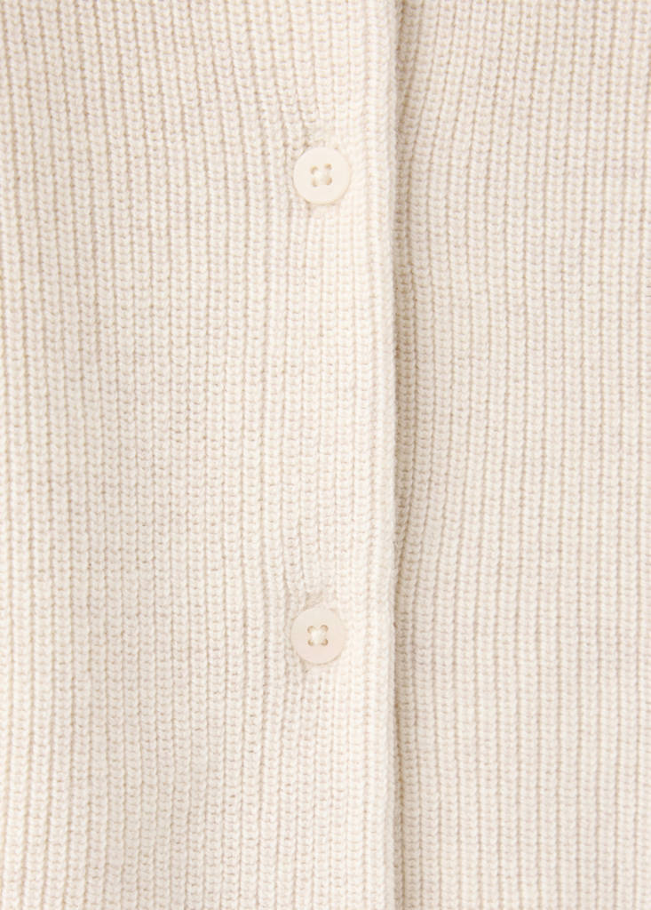 Fine-knit cardigan — Sand