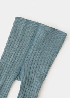 Ribbed knit tights — Aqua Green 3