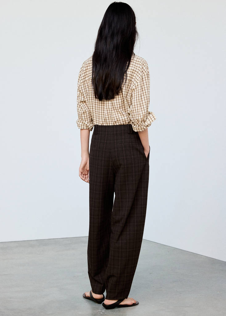 High-waisted balloon trousers — Brown