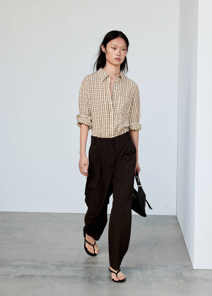 High-waisted balloon trousers — Brown