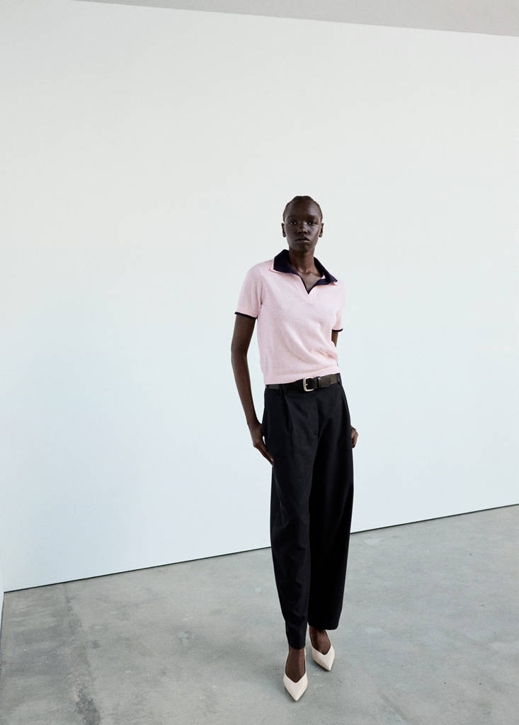High-waisted balloon trousers — Dark Navy