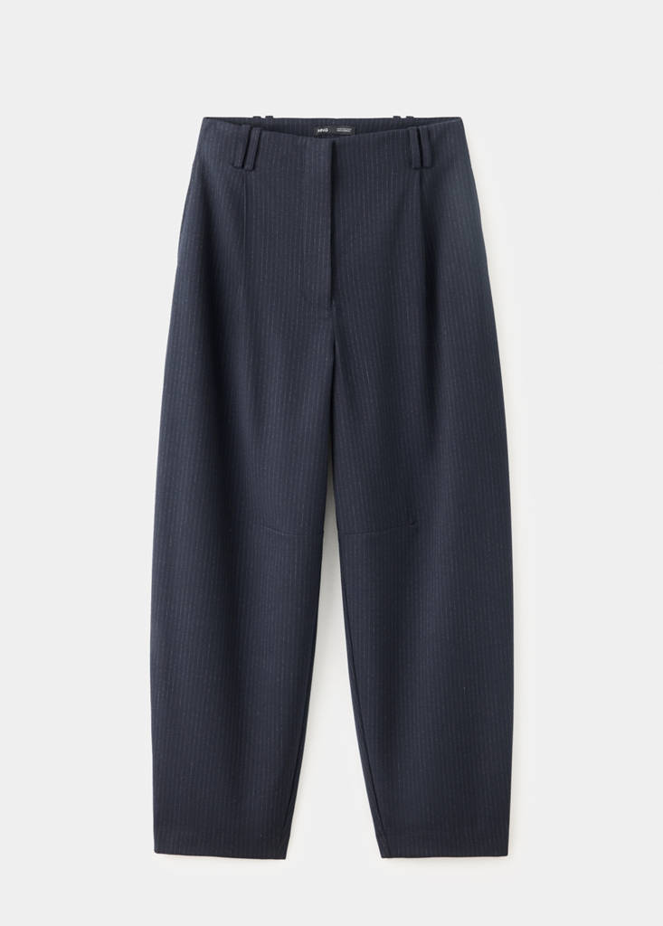 High-waisted balloon trousers — Dark Navy