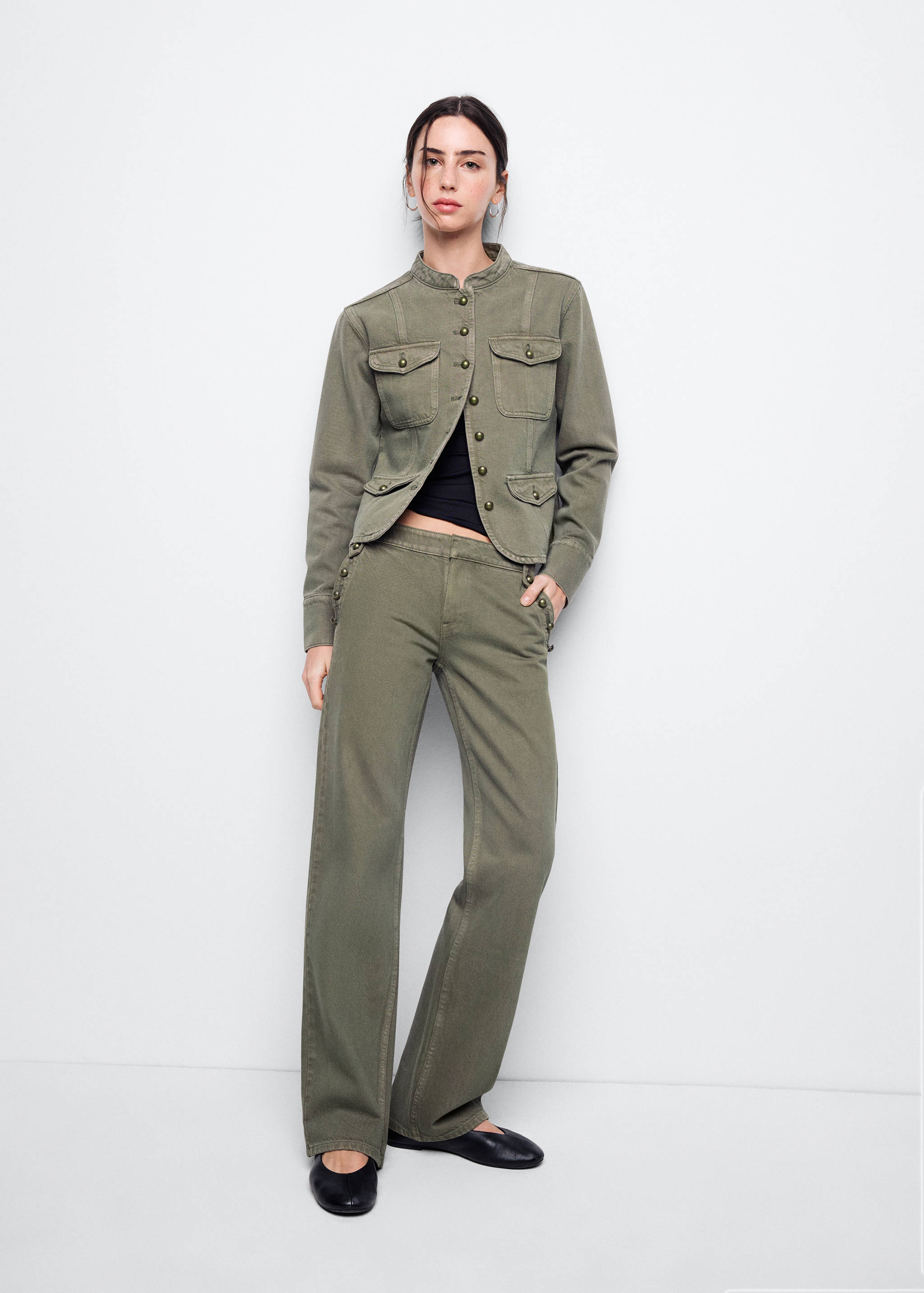 Pockets denim jacket - General plane