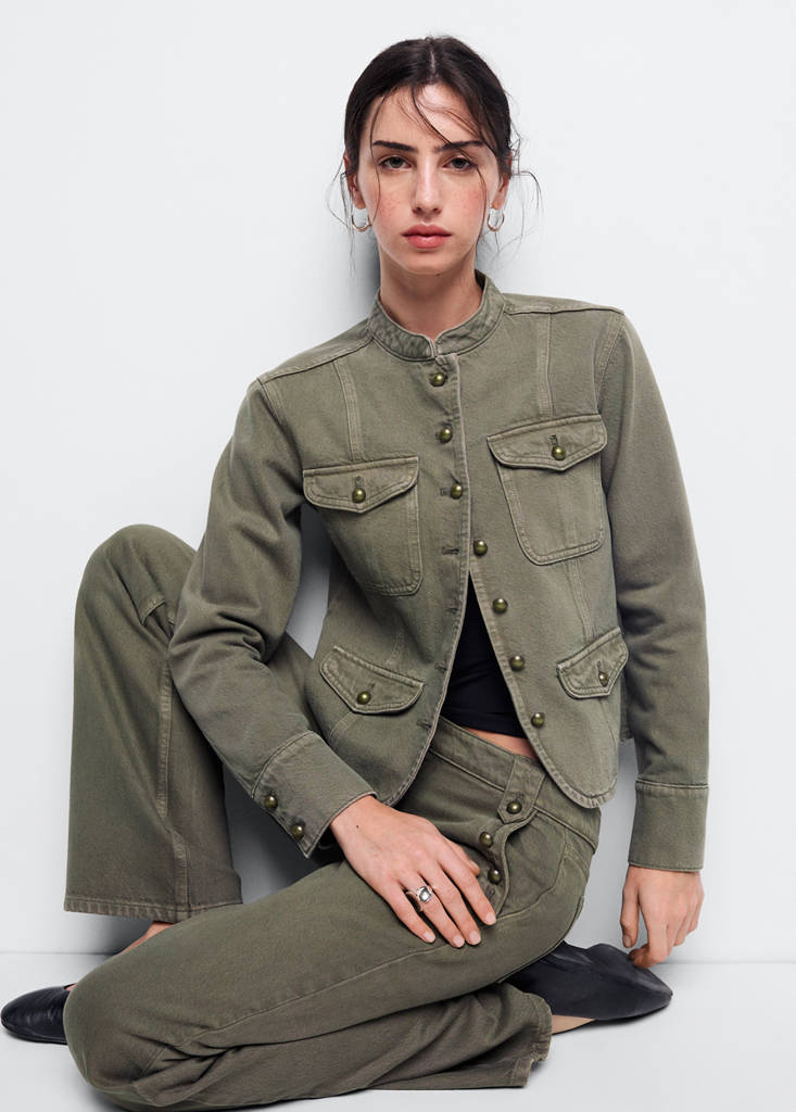 Pockets denim jacket — Khaki