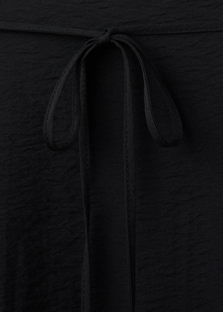 Tie long skirt — Charcoal