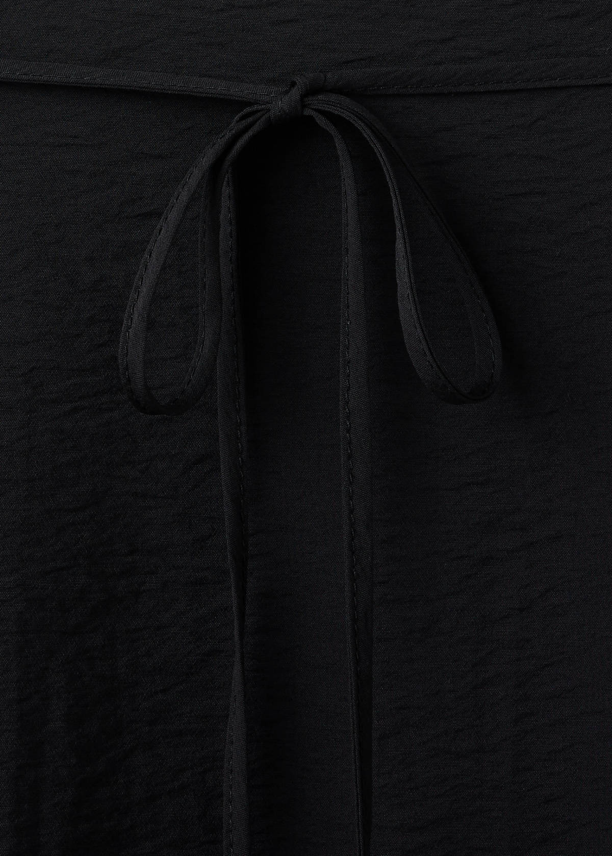 Tie long skirt — Charcoal