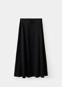 Tie long skirt — Charcoal 5