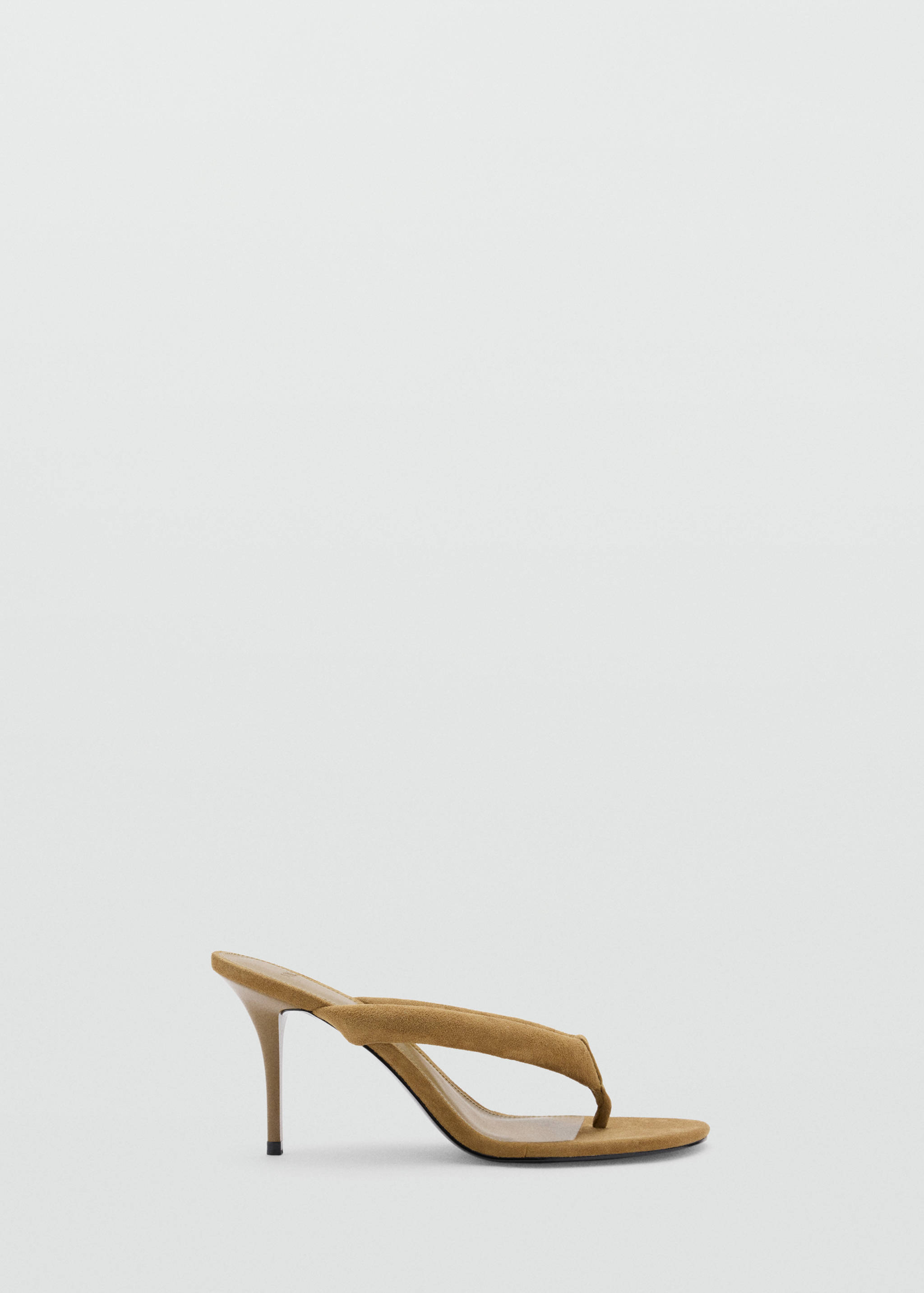 Leather heeled sandals with padded straps - Article without model