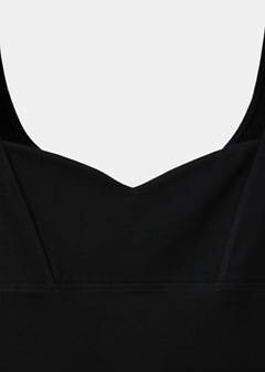 Knitted top with sweetheart neckline — Black 6