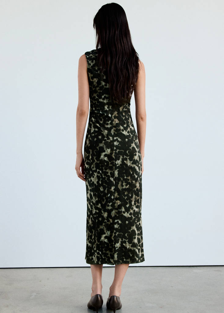 Printed mesh dress — Grey