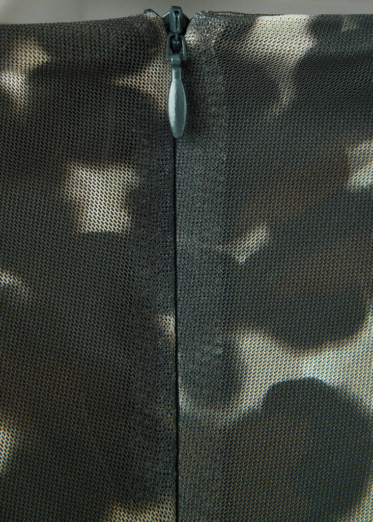 Printed mesh dress — Grey