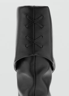 Leather stiletto-heel boot — Black 7
