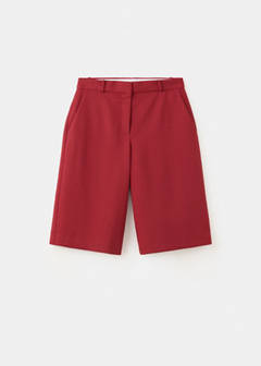 Straight mid-rise bermuda shorts — Dark Orange 5