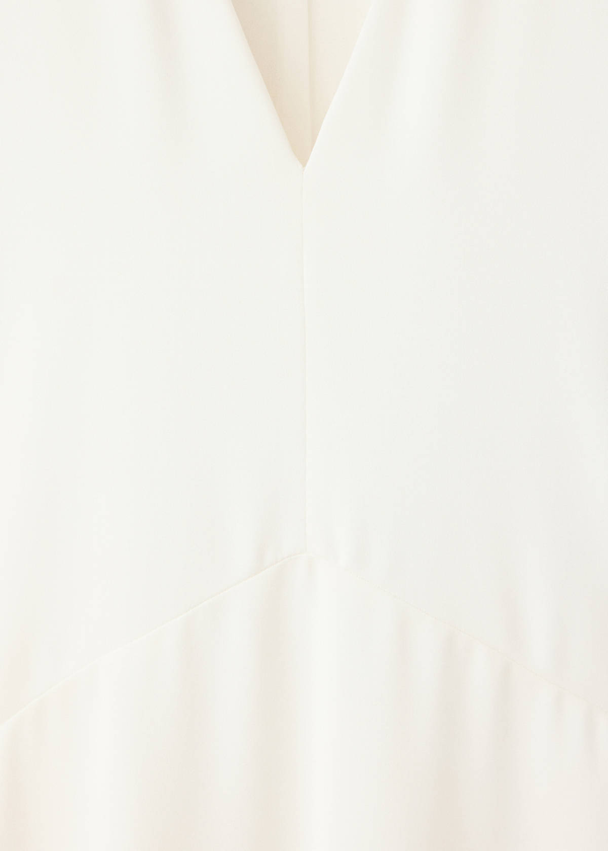 V-neck short-sleeved dress — White