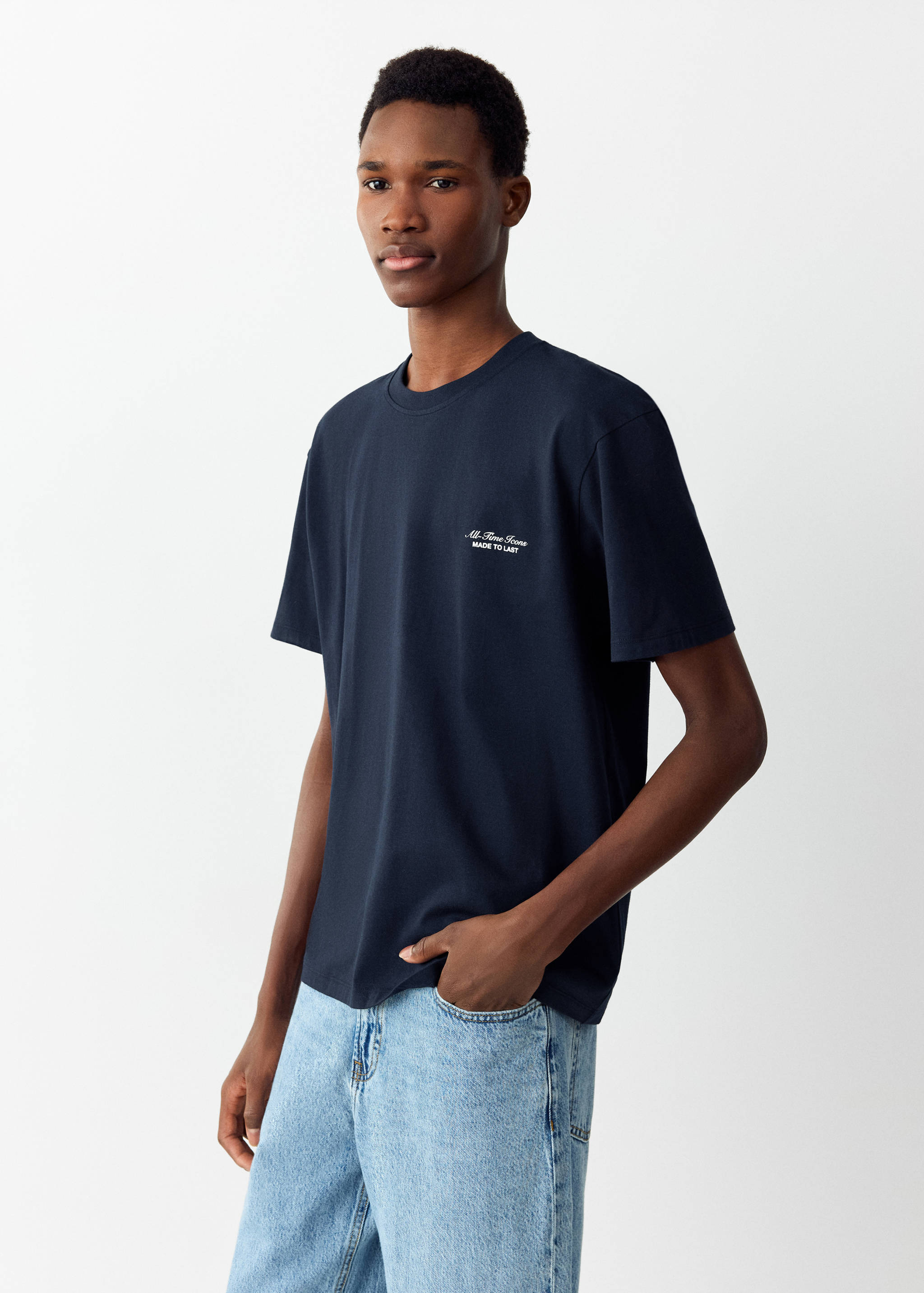 T-shirt 100 % coton imprimé - Plan moyen