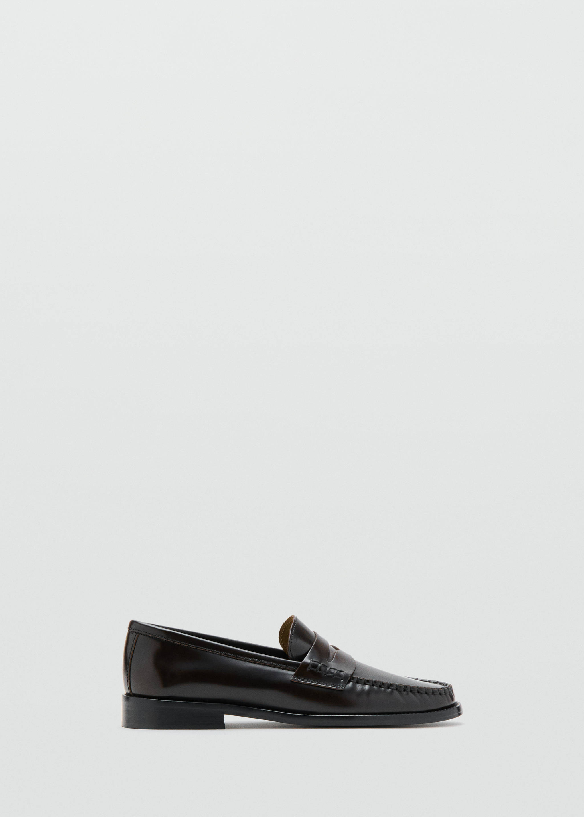 Gathered leather loafer - Article without model