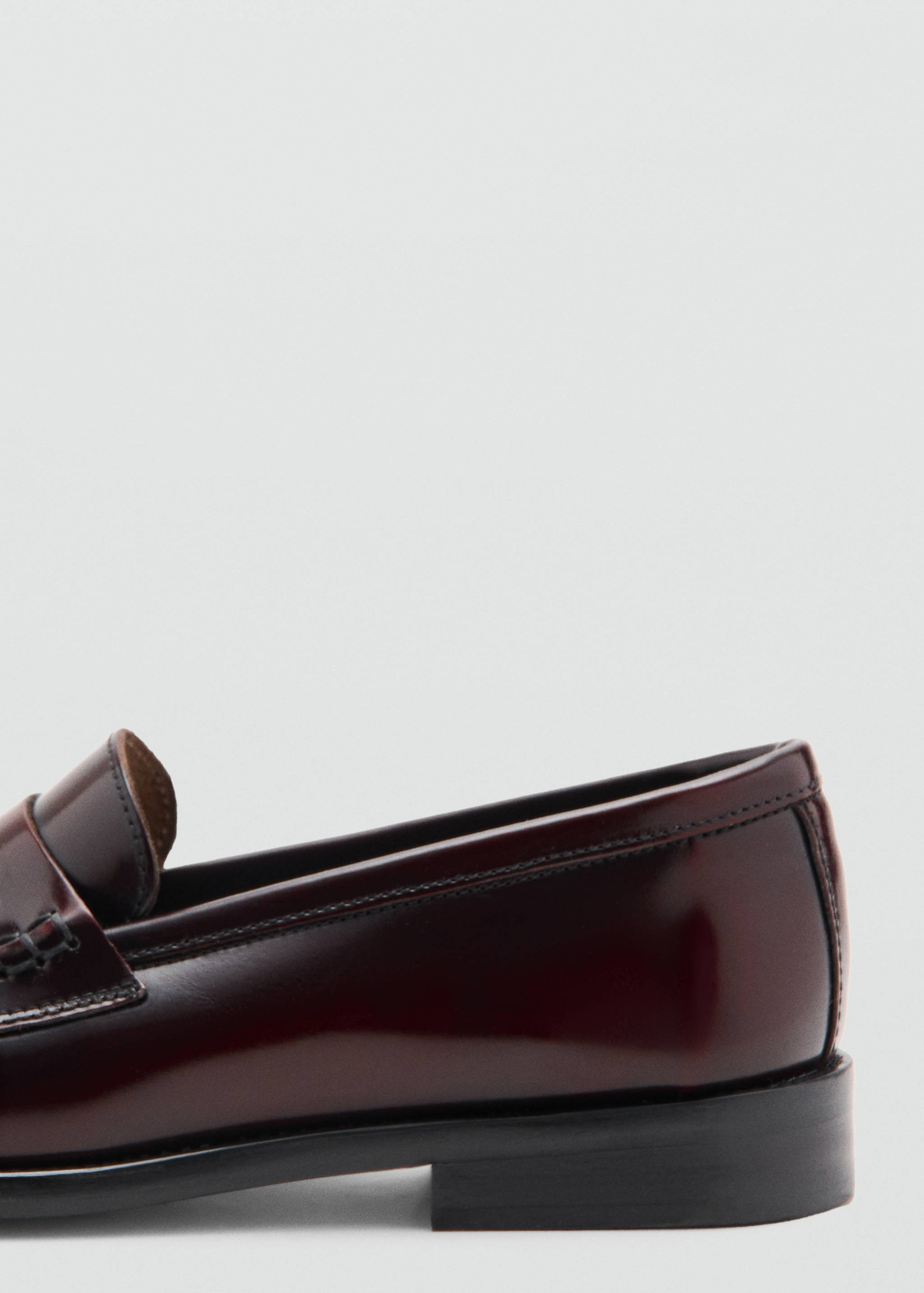 Gathered leather loafer - Details of the article 1