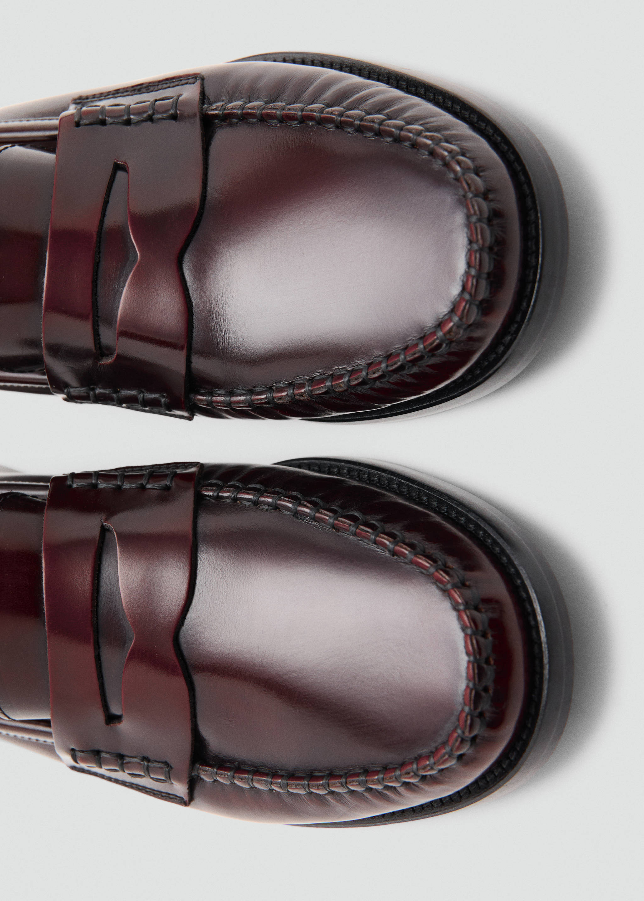 Gathered leather loafer - Details of the article 2