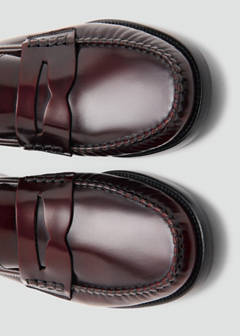 Leather penny loafers — Burgundy 4