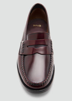 Leather penny loafers — Burgundy 5