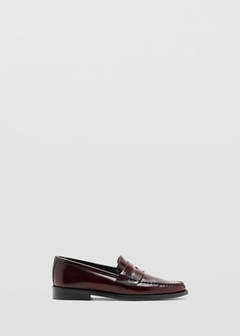 Leather penny loafers — Burgundy 1