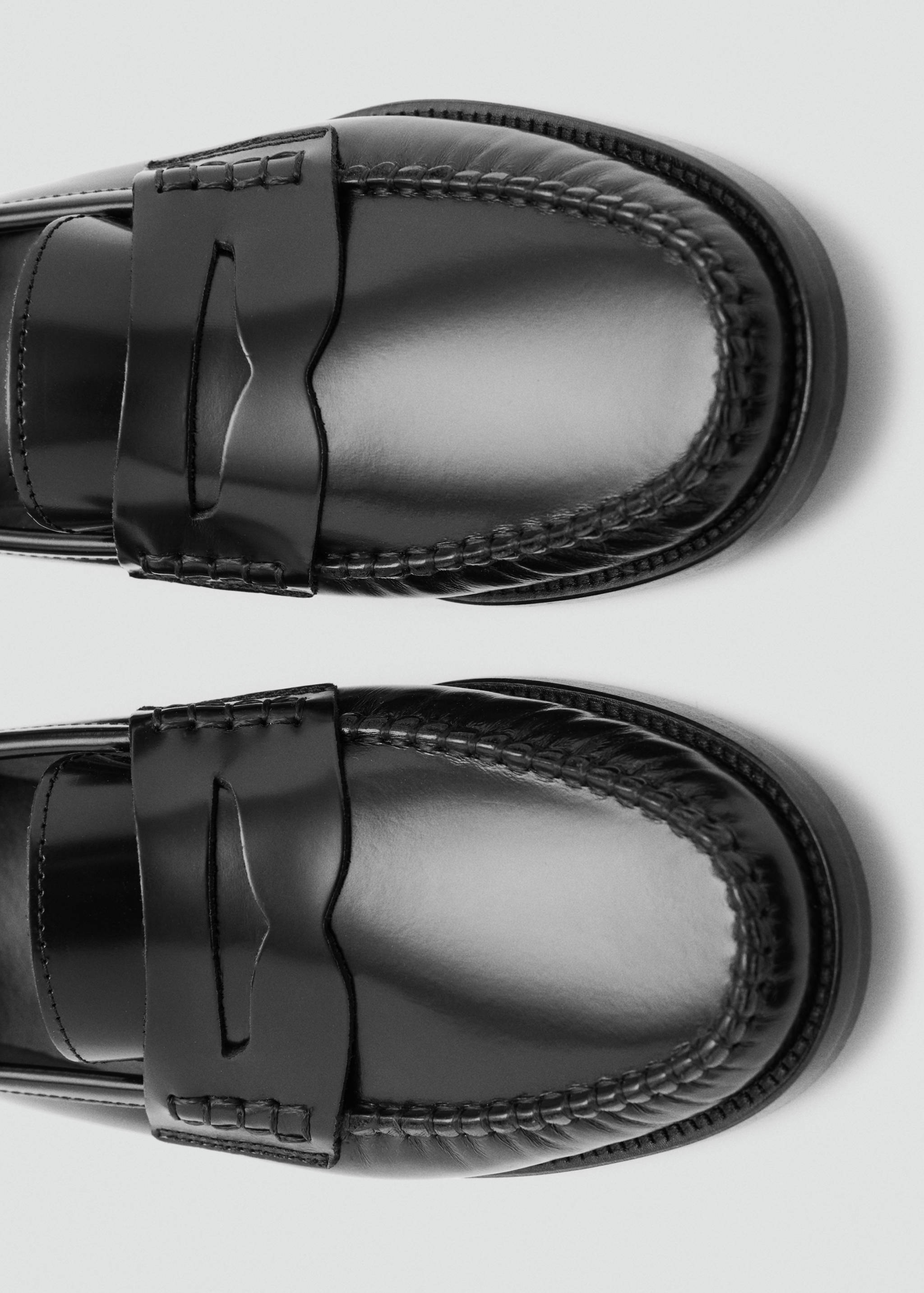 Gathered leather loafer - Details of the article 2