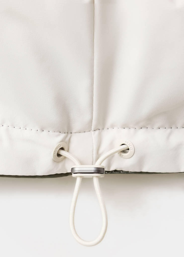 Reversible water-repellent quilted jacket — Khaki