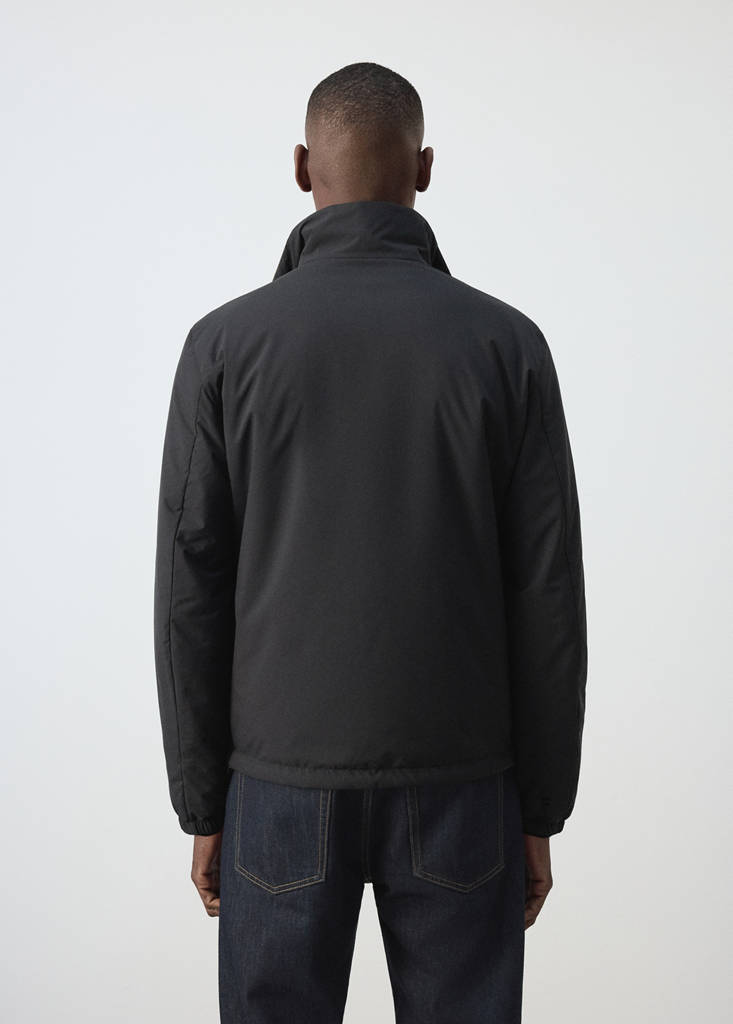Reversible water-repellent quilted jacket — Black