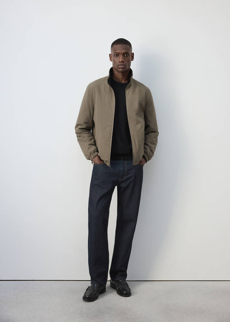 Reversible water-repellent quilted jacket — Black