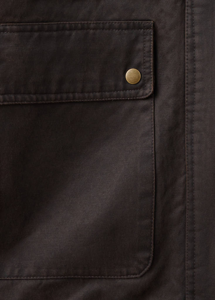 Oversized parka with corduroy collar — Chocolate