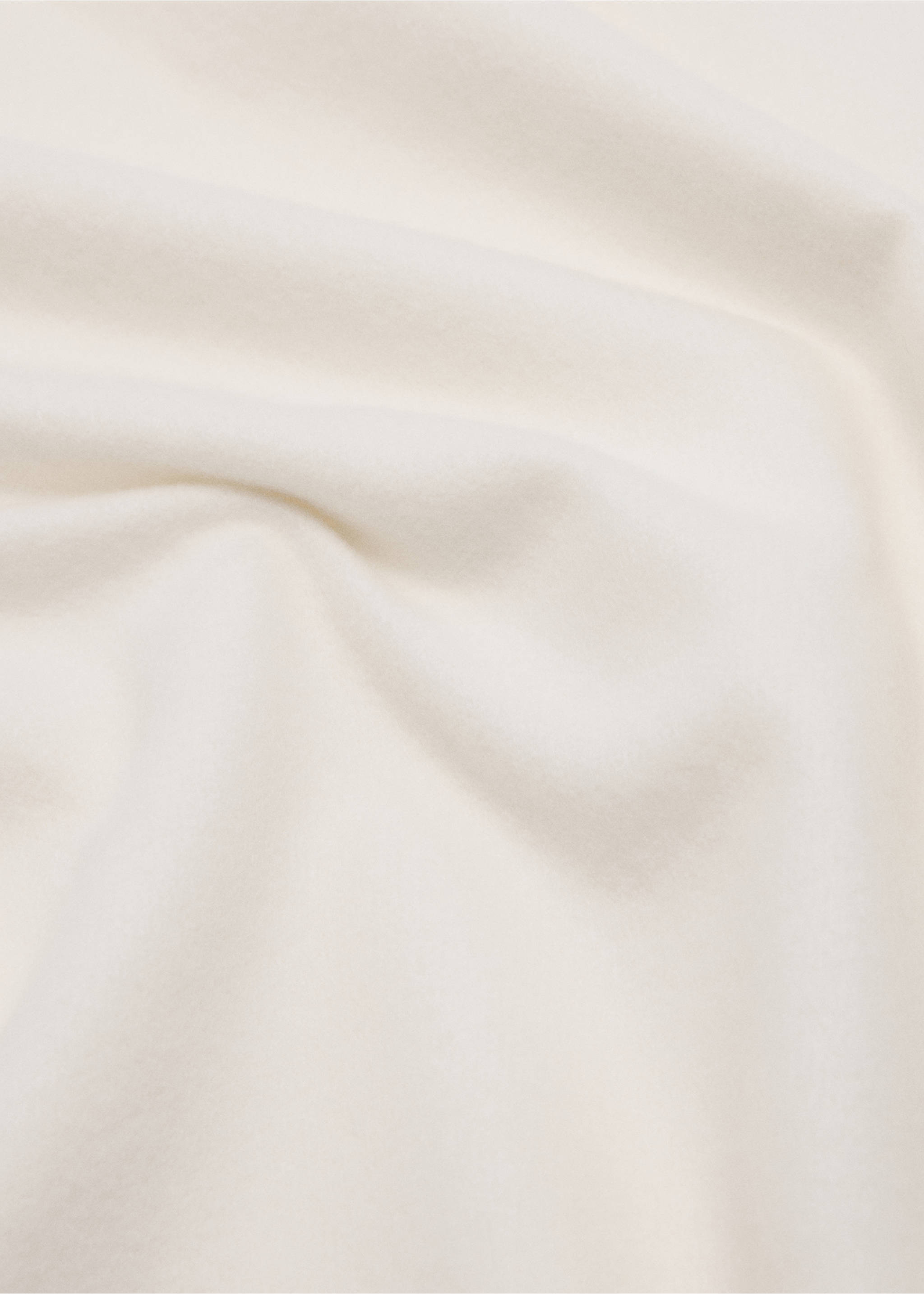 Fringed edge scarf - Medium plane, Ecru. Ref: 37095153-00.