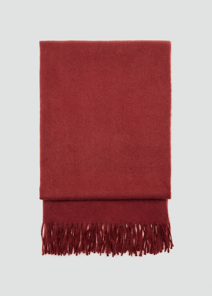 Fringed edge scarf — Burnt Orange