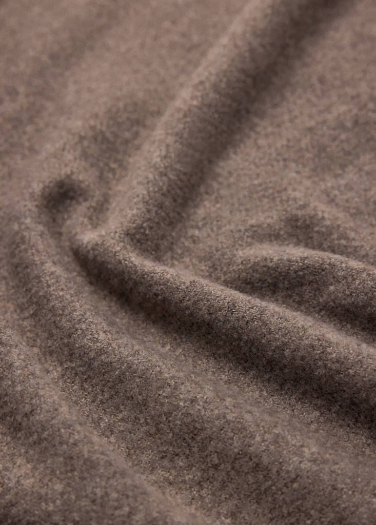 Fringed edge scarf — Medium Brown
