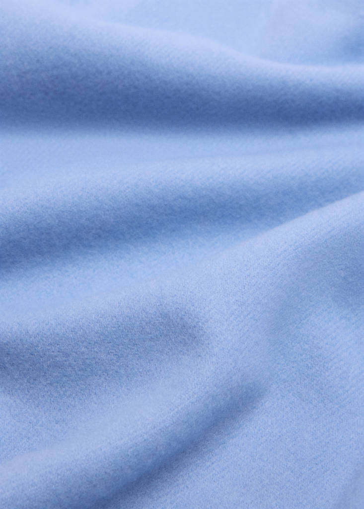 Fringed edge scarf — Sky Blue