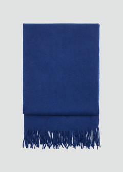 Fringed edge scarf — Blue 1