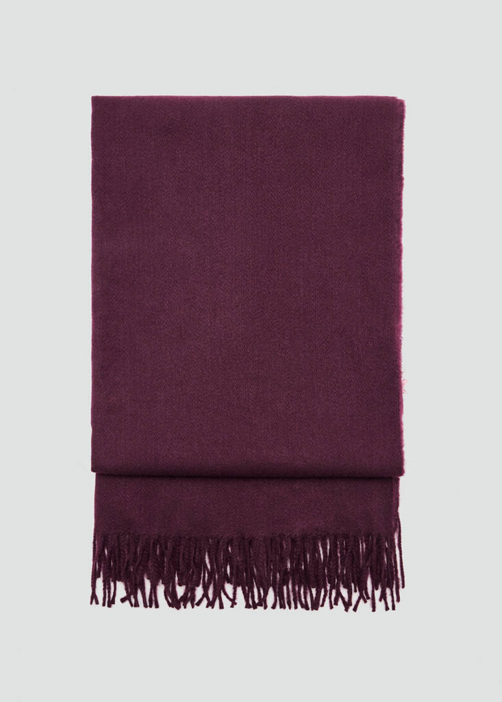 Fringed edge scarf — Burgundy