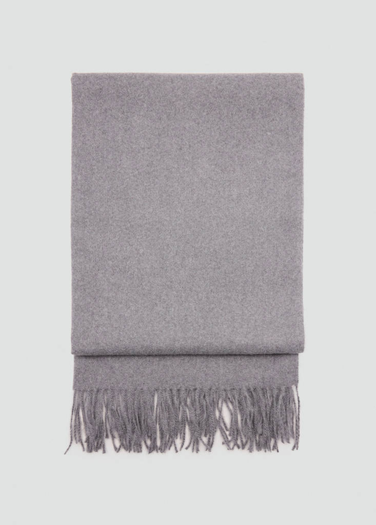 Fringed edge scarf — Dark Heather Grey