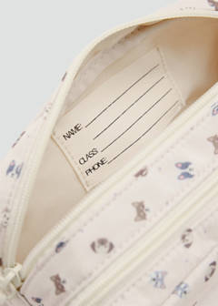 Dog print pouch — Ecru 4