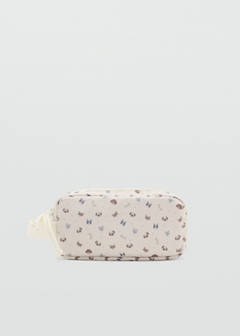 Dog print pouch — Ecru 1
