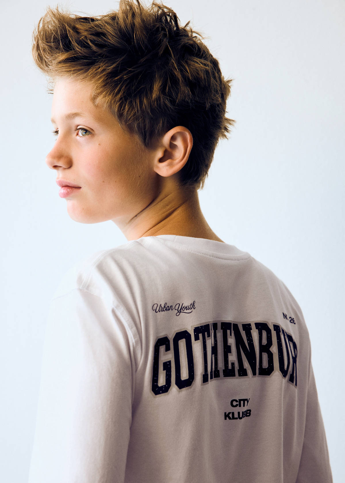 Printed cotton-blend t-shirt — White